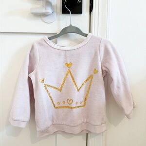 First Impressions Kids Pink Crown Sweatshirt